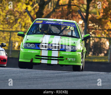 Marcus Bicknell, Citroen Saxo, Stagno Tops campionato, BARC, Brands Hatch, novembre 2018, il circuito da corsa, Classic Cars, evento Classic, Classic Racing C Foto Stock