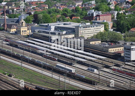 Bahnhof augsburg Foto Stock