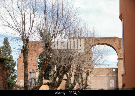 Mattei obelisco di Villa Celimontana a Roma, uno di Roma le più belle e più nascosto, giardini pubblici, Italia Foto Stock