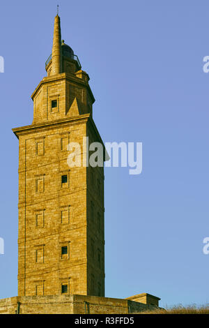 La Torre di Hercules, il più antico faro in Spagna, la / A Coruña, Galizia, Spagna, Europa Foto Stock