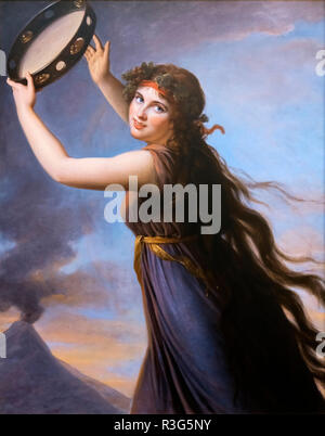 Lady Emma Hamilton (1765-1815). Ritratto intitolato 'Lady Hamilton as a Bacchante' di Élisabeth Vigée le Brun (1755-1842), olio su tela, 1790-92 Foto Stock