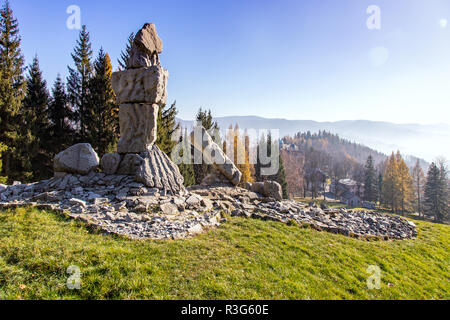 Kamenné mohyly, Jižní svah, Lázně Jeseník, Jeseníky, Česká republika / sassoso pile, versante sud, città termale Jeseník, Jeseniky montagne, republ ceca Foto Stock