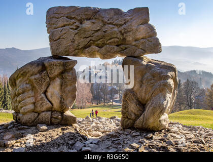 Kamenné mohyly, Jižní svah, Lázně Jeseník, Jeseníky, Česká republika / sassoso pile, versante sud, città termale Jeseník, Jeseniky montagne, republ ceca Foto Stock