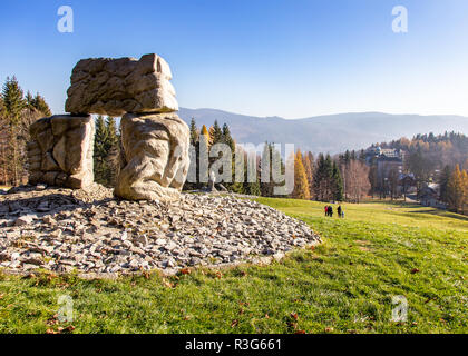 Kamenné mohyly, Jižní svah, Lázně Jeseník, Jeseníky, Česká republika / sassoso pile, versante sud, città termale Jeseník, Jeseniky montagne, republ ceca Foto Stock