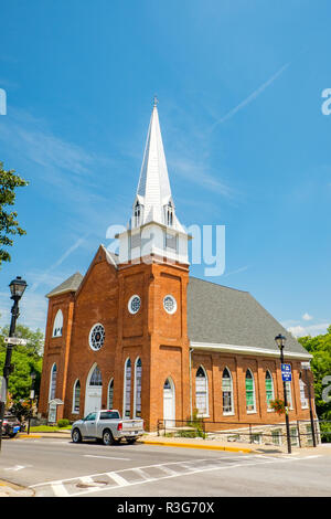 La prima chiesa battista, 103 North Main Street, Lexington, Virginia Foto Stock