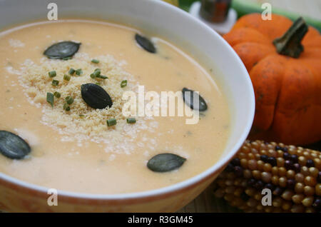 zuppa di zucca Foto Stock