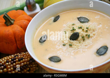 zuppa di zucca Foto Stock