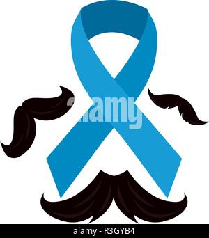 Giorno movember nastro adesivo di baffi illustrazione vettoriale Illustrazione Vettoriale