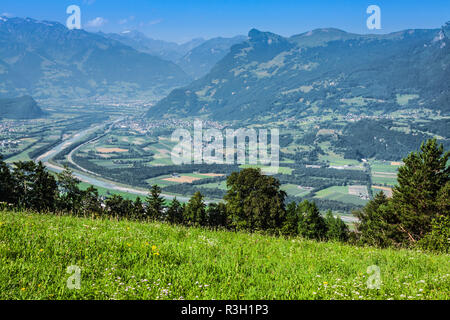 Il bellissimo panorama del Liechtenstein Foto Stock