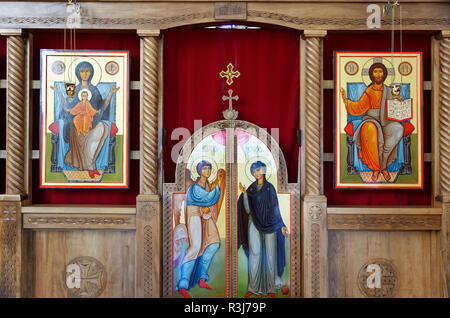 Chiesa della residenza del Catholicos-Patriarca di tutta la Georgia, interni dipinti, Zugdidi, Samegrelo provincia, Georgia Foto Stock