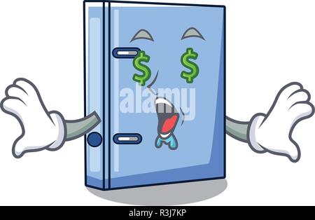 Occhio di denaro Ufficio file legante isolati su cartoon Illustrazione Vettoriale