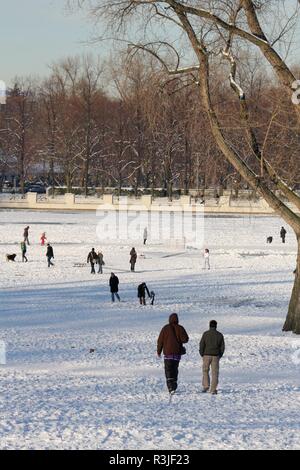 Divertimento invernale a Colonia Foto Stock