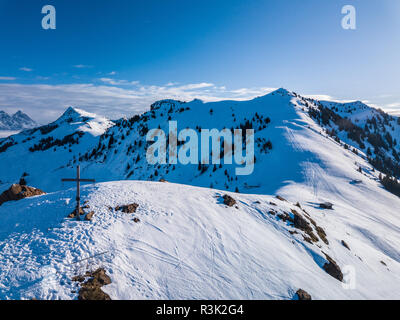 Alba nelle alpi austriache vicino a Kitzbuhel Foto Stock