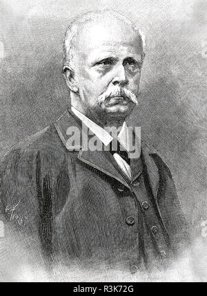 HERMANN von Helmholtz (1821-1894) Tedesco medico e fisico Foto Stock