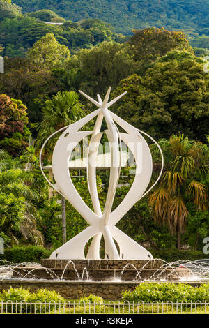 Il monumento de L'unite ( un monumento di unità nazionale ) nel centro cittadino di Victoria, mane, Repubblica delle Seicelle, Oceano Indiano. Foto Stock