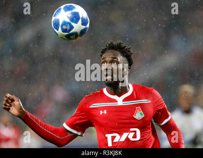 Mosca, Russia - 03 ottobre: Eder di FC Lokomotiv Mosca in azione durante il gruppo D match di UEFA Champions League tra FC Lokomotiv Mosca e FC Schalke 04 al Lokomotiv Stadium il 3 ottobre 2018 a Mosca, in Russia. (MB Media) Foto Stock