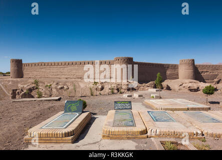 Southeastern Iran, Rayen, Arg e Rayen, antica cittadella di Adobe Foto Stock