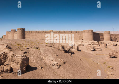 Southeastern Iran, Rayen, Arg e Rayen, antica cittadella di Adobe Foto Stock