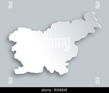 Mappa di slovenia Foto Stock