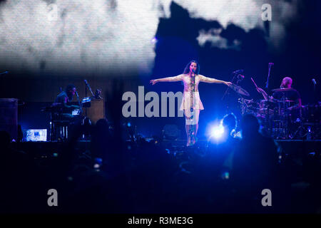 Lana Del Rey durante la Cracovia Live Festival 2017 a Cracovia in Polonia il 19 agosto 2017 Foto Stock