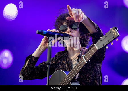 LP ( Laura Pergolizzi ) durante la vita di Oswiecim Festival 2017 in Oświęcim, Polonia il 24 giugno 2017 Foto Stock