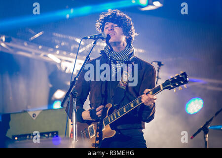 'THE KOOKS' durante il cenone di fine anno il concerto del 31 dicembre 2015 a Varsavia in Polonia. Foto Stock