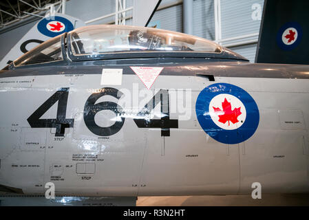 Canada Ontario, Ottawa, Museo Canadese di aviazione, 1950-ser, RCAF McDonnell F2H-3 Banshee fighter Foto Stock