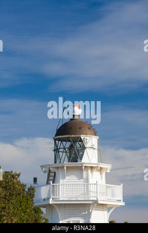 Nuova Zelanda, Isola del Sud, Otago, Moeraki, Katiki Point Lighthouse Foto Stock