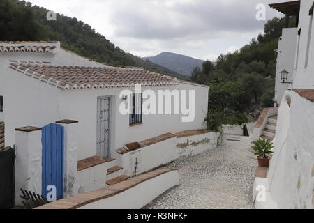 El Acebuchal, nascosta di un villaggio di montagna in Andalusia, Spagna Foto Stock