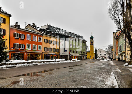 Europa Austria Lienz. Strada principale di Lienz Foto Stock