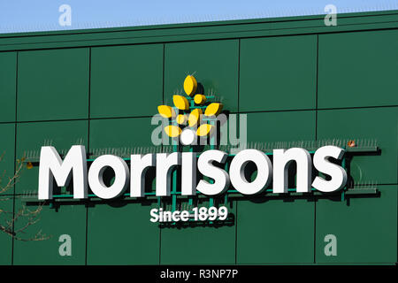 Morrisons supermercato segno Foto Stock