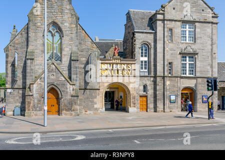 Ingresso principale con golden nome al Queens Gallery Edinburgh Foto Stock