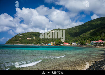 Isole Vergini Britanniche, Tortola. Apple Bay seascape Foto Stock