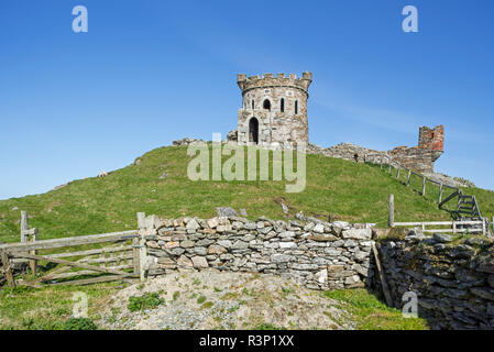 La Torre Osservatorio di Brough Lodge del XIX secolo palazzo gotico sull'isola Fetlar, isole Shetland, Scotland, Regno Unito Foto Stock