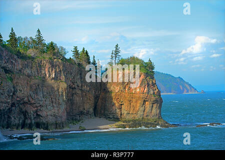 Canada, Nova Scotia, Capo d'o. Costa rocciosa sulla Baia di Fundy. Foto Stock