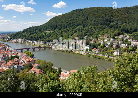 Heidelberg Città al giorno d'estate e di sole Foto Stock