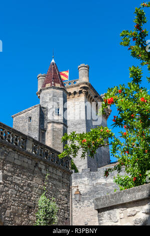 Torre di Bermonde, Duke's chateau, Uzes, Provenza, Francia Foto Stock