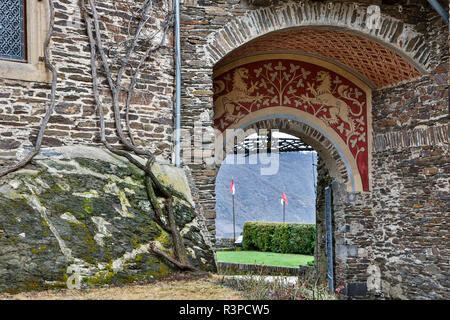 In Germania, in Renania Palatinato, Cochem, Castello di Reichsburg Foto Stock