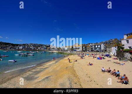 St Ives,Harbour beach,Cornwall,l'Inghilterra,UK Foto Stock