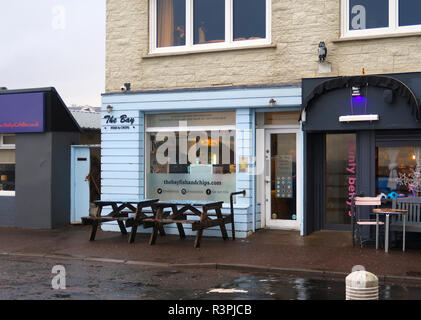 La baia di pesce e chip shop Stonehaven Foto Stock