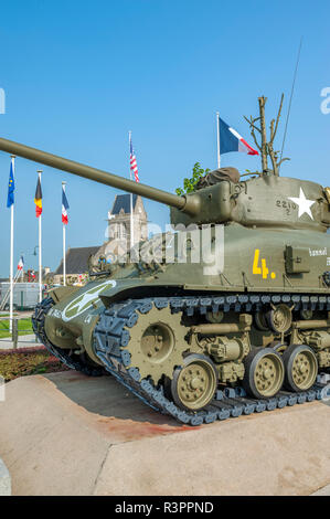 Airborne Museum, Sainte-Mere-Eglise, Normandia, Francia Foto Stock