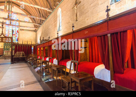 Hotel Dieu, Camera dei poveri, Beaune, Borgogna, Francia Foto Stock