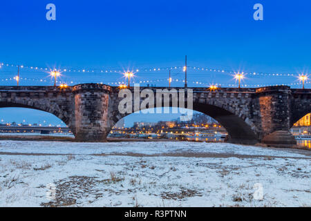 Dresden - Ponte di Augusto Foto Stock