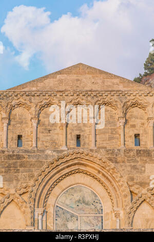 Europa, Sicilia, Italia, Cefalu Cathedral dettaglio completato nel XII secolo Foto Stock