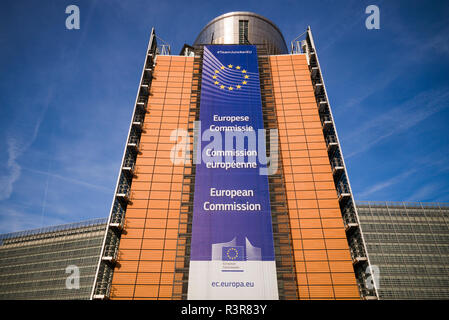Il Belgio, Bruxelles. Edificio Berlaymont, sede centrale della Commissione europea Foto Stock