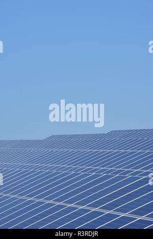 In Germania, in vista del gran numero di pannelli solari a impianto solare campo Foto Stock