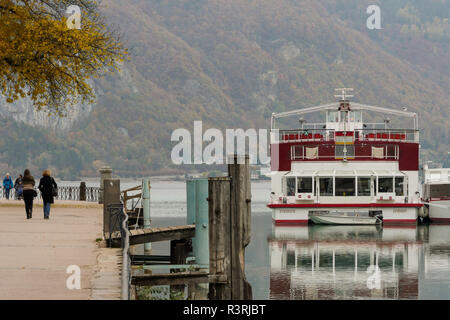 Porto banche, il lago di Annecy, Annecy, Alta Savoia, Francia Foto Stock