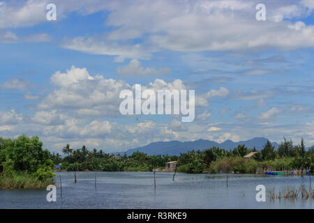 Riverside a la campagna da Hoi An, Vietnam Foto Stock