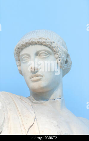 La scultura di Apollo dal Tempio di Zeus, Olympia Museum, Olympia, Grecia Foto Stock