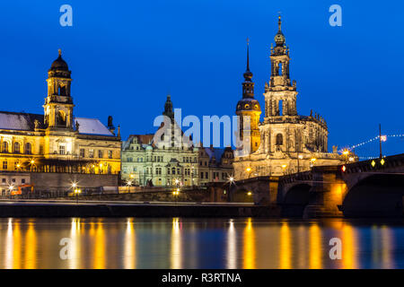 Corte cattolica chiesa cattedrale / Dresden Foto Stock